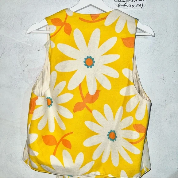 Vintage 50s 60s 70s Vest Pants Suit Couture Hand Made Size M